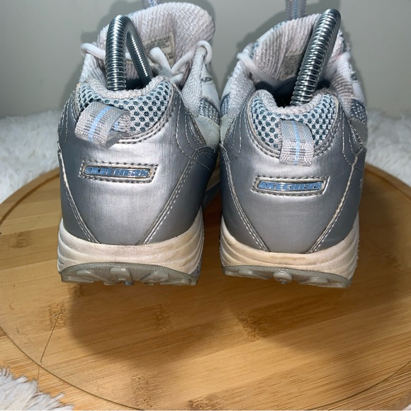 SKECHERS Shape-ups Womens White Silver Athletic Toning Shoe Sz 10 - Picture 6 of 7